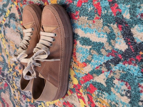 Ann Demeulemeester Shoes - Ann Demeulemeester blush suede sneakers 37